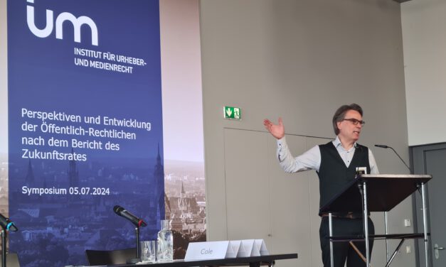 Intendanten des Deutschlandfunks und Bayerischen Rundfunks beteiligten sich am Symposium des Instituts für Urheber- und Medienrecht (IUM) in Kooperation mit dem EMR